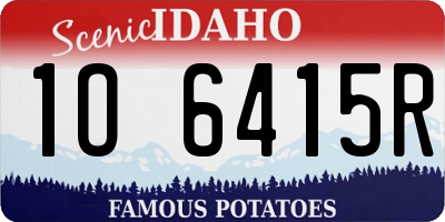 ID license plate 1O6415R