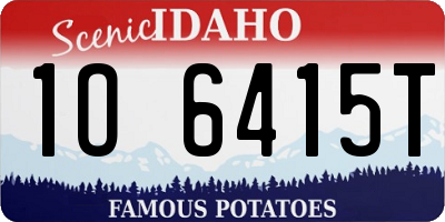 ID license plate 1O6415T