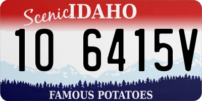 ID license plate 1O6415V