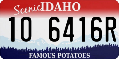 ID license plate 1O6416R