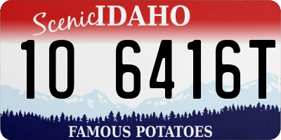 ID license plate 1O6416T