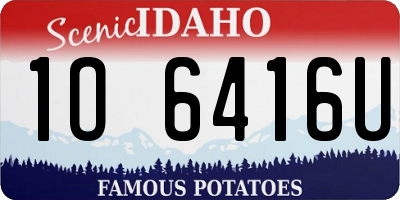 ID license plate 1O6416U