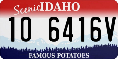 ID license plate 1O6416V