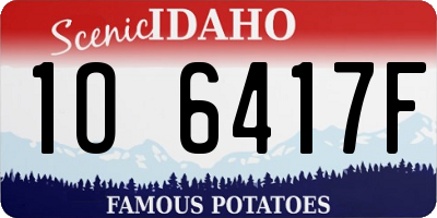 ID license plate 1O6417F