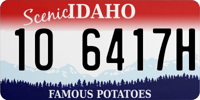 ID license plate 1O6417H