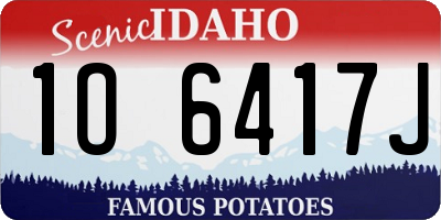 ID license plate 1O6417J