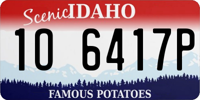 ID license plate 1O6417P