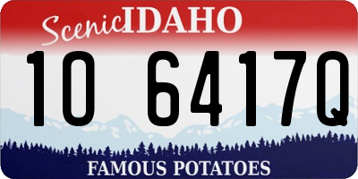 ID license plate 1O6417Q
