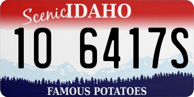 ID license plate 1O6417S