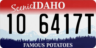ID license plate 1O6417T