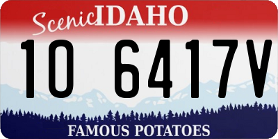 ID license plate 1O6417V