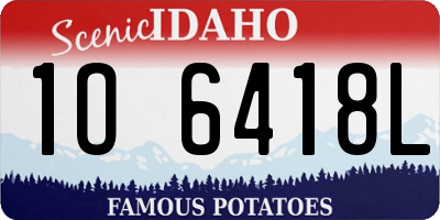 ID license plate 1O6418L