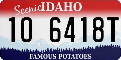 ID license plate 1O6418T