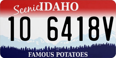 ID license plate 1O6418V