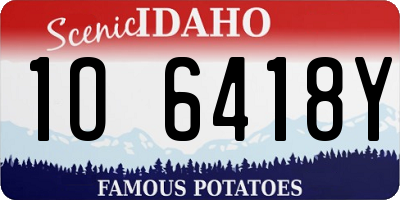 ID license plate 1O6418Y