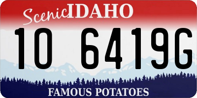 ID license plate 1O6419G