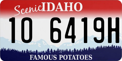 ID license plate 1O6419H