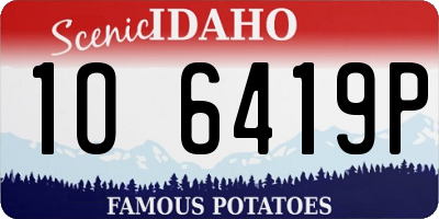 ID license plate 1O6419P