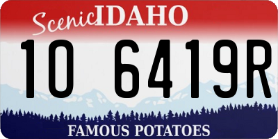 ID license plate 1O6419R
