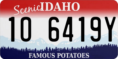 ID license plate 1O6419Y