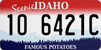 ID license plate 1O6421C