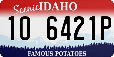 ID license plate 1O6421P