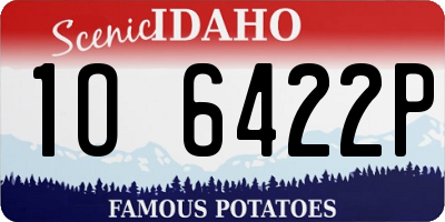 ID license plate 1O6422P