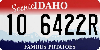ID license plate 1O6422R