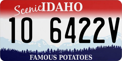ID license plate 1O6422V