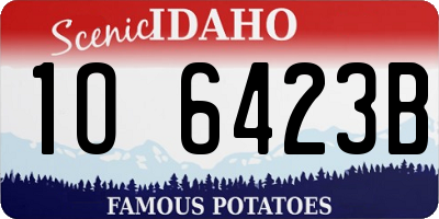 ID license plate 1O6423B
