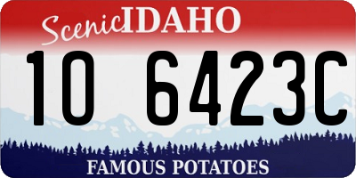 ID license plate 1O6423C