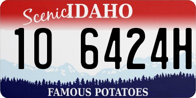 ID license plate 1O6424H