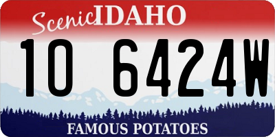 ID license plate 1O6424W