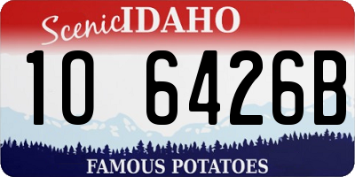 ID license plate 1O6426B