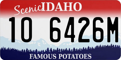 ID license plate 1O6426M