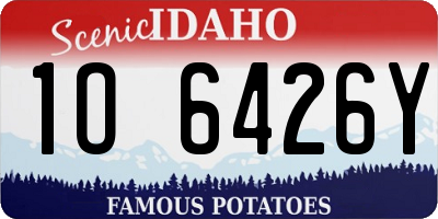 ID license plate 1O6426Y