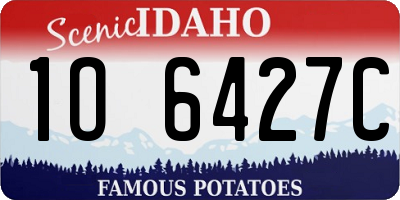 ID license plate 1O6427C