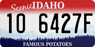 ID license plate 1O6427F