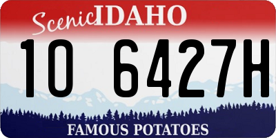 ID license plate 1O6427H