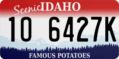 ID license plate 1O6427K