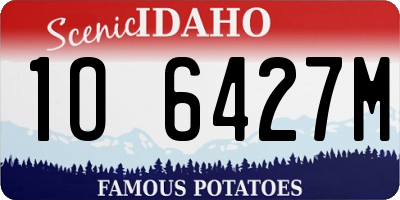 ID license plate 1O6427M