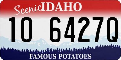 ID license plate 1O6427Q