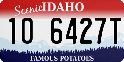 ID license plate 1O6427T