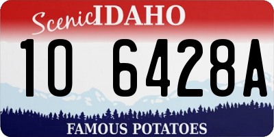 ID license plate 1O6428A
