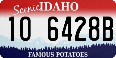 ID license plate 1O6428B