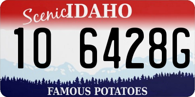 ID license plate 1O6428G