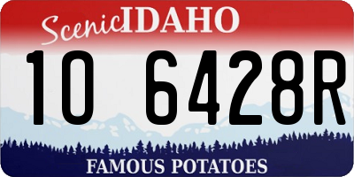 ID license plate 1O6428R