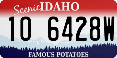 ID license plate 1O6428W