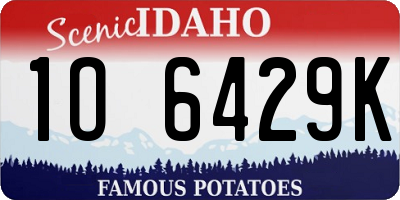 ID license plate 1O6429K