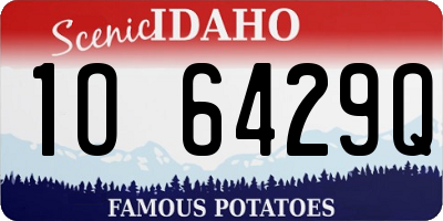 ID license plate 1O6429Q